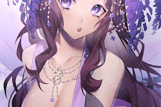draw a rendered anime illustration
