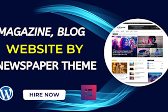 design magazine website by newspaper wordpress theme