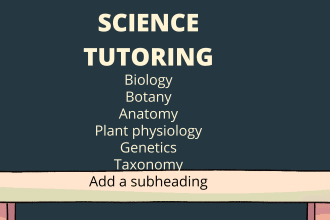 do teach biology botany, anatomy , plant physiology,