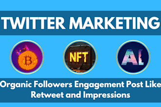 do twitter marketing and grow crypto related follower