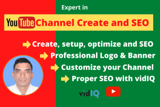 create professional youtube channel with complete video seo