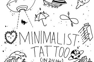 draw minimalist line work tattoo in 24 hours