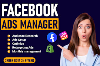 run facebook ads campaign and be shopify fb ads manager