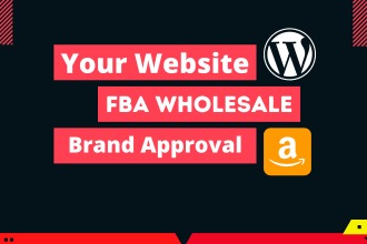 create your fba wholesale website for brand approval