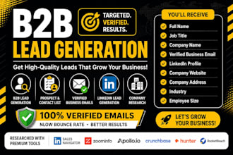 do b2b lead generation, geo targeted and industry specific verified email list