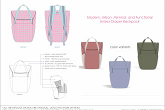 design stylish, functional diaper bags