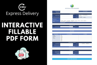 design an interactive fillable PDF form