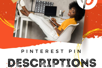 write unique SEO descriptions for your pinterest pins