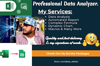 create automated excel reports, complex formulas, data analysis