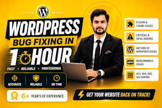 fix wordpress issues, wordpress bug fix, fix wordpress error, woocommerce fix