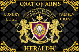 design luxury heraldic, coat of arms family crest logo