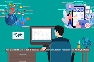 new qualified leads of b2b lead generation, emails, linkedin