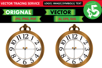 do redraw, recreate,redesign convert logo to vector