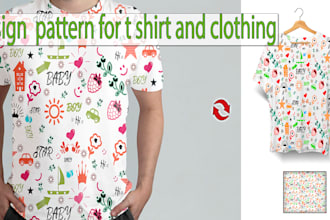 create all over print pattern for t shirt and clothing