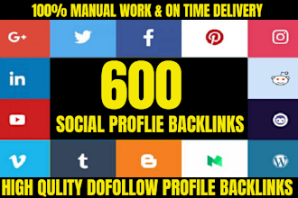 create social media profiles backlinks, SEO link building