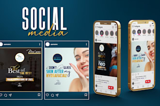 do creative social media post and story
