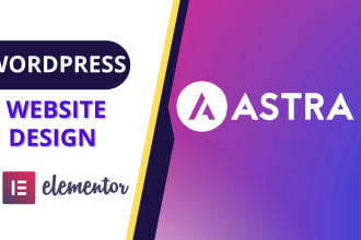 create attractive wordpress website by astra, elementor pro