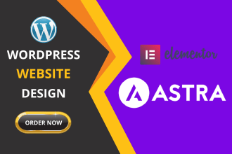 create clean and modern website by astra and elementor pro