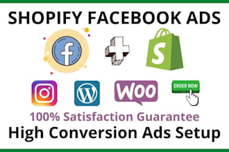 setup and optimize shopify facebook ads campaign for high conversion revenue