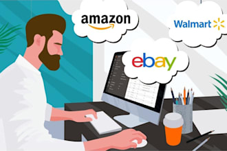 do amazon, ebay, walmart, product listings with high quality