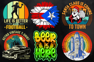 design retro vintage style graphic tshirt for merchandise typography badge logo