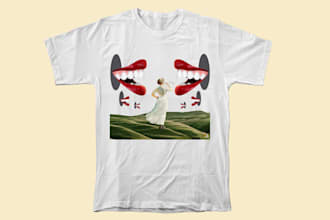 make awesome collage artwork for tshirt design