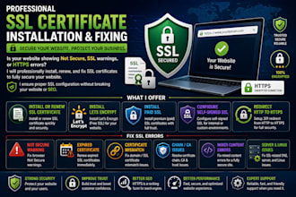 install SSL certificate, fix https errors, and secure your website