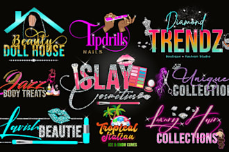feminine cosmetics boutique eyelashes beauty nail makeup spa fashion hair logo
