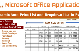 dynamic auto price list dropdown list in excel