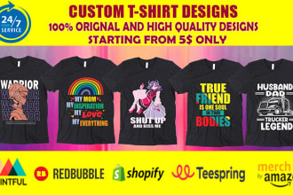 create stunning custom t shirt designs for print or merch
