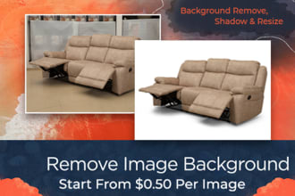 do furniture photo cut out with shadow