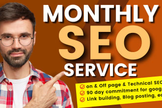 do monthly seo service on page off page