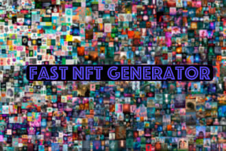generate 10k nft based on your art and build minting dapp