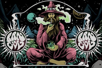 draw amazing dark art, stoner, doom, psychedelic, weed