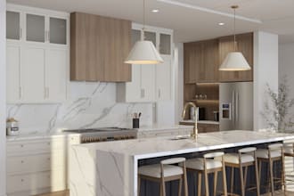do kitchen interior design and render of kitchen design