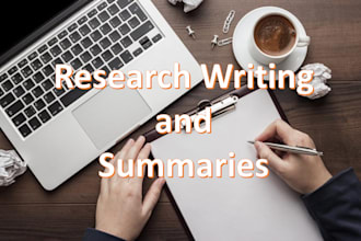 provide quality research work with timely deliveries