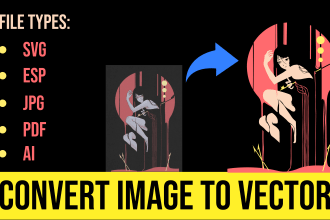 vectorize, redraw , raster to vector,  convert logo to vector