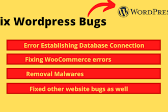 fix all type of wordpress issues and woocomerce issues