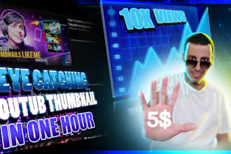 design eye catchy thumbnail in 1 hour