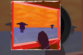 draw surrealistic or psychedelic artwork for album cover