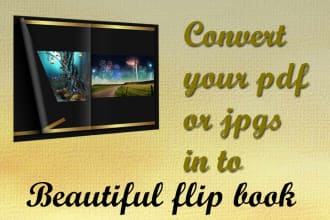 convert your pdf or jpgs in to nice flip book