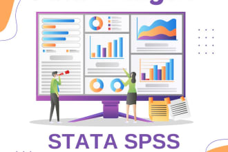 assist in data analysis using stata, spss, rstudio and excel