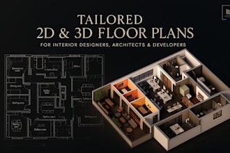 provide 2d 3d floor plans for estate agents and designers