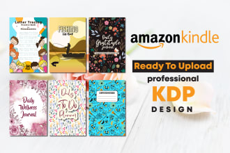 design a custom low content book interior and cover for amazon KDP