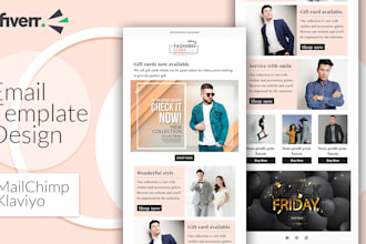 premium mailchimp klaviyo email template newsletter design