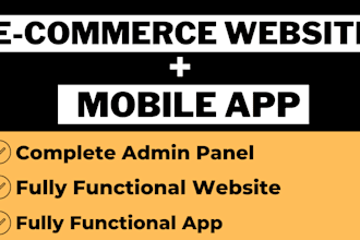 build woocommerce website and mobile app for your online store