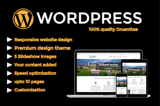 build wordpress  design and online store