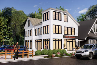 create a realistic rendering and 3d interior design for your home or office