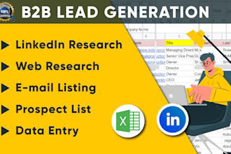 do b2b lead generation and linkedin research