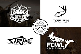 do outdoor, hunting, fishing, and deer logo